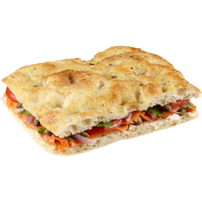 From Our Chefs Smoked Salmon Panini  (After 11am) 170 g, $4.11/100g