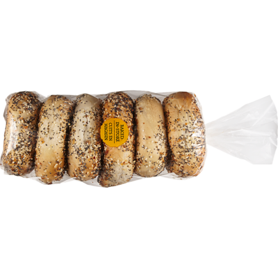 null Montreal Style Bagels 6 Pack, All Dressed 6x75.0 g, $1.18/100g