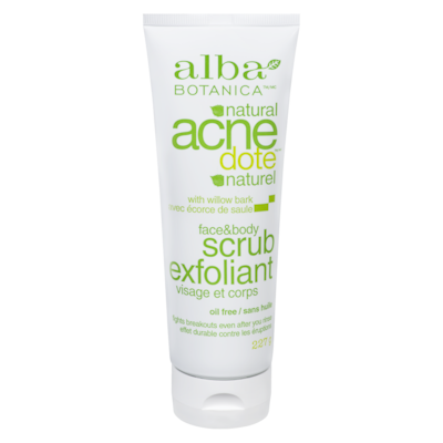 Alba Botanica Face & Body Scrub with willow bark extract 227 g, $7.48/100g