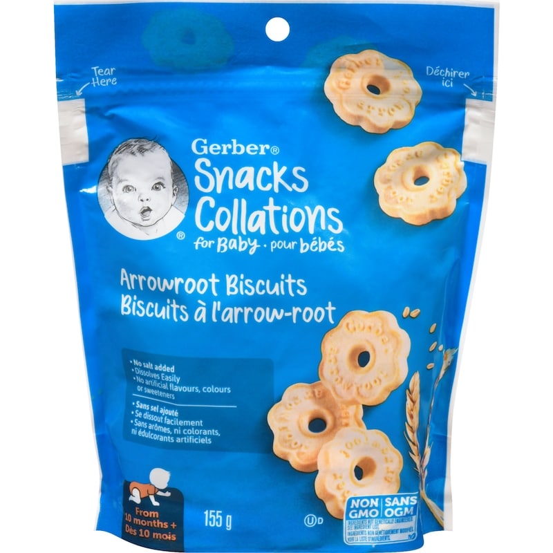 Nestlé Gerber Arrowroot Biscuits, Baby Snacks 155 g Atlantic