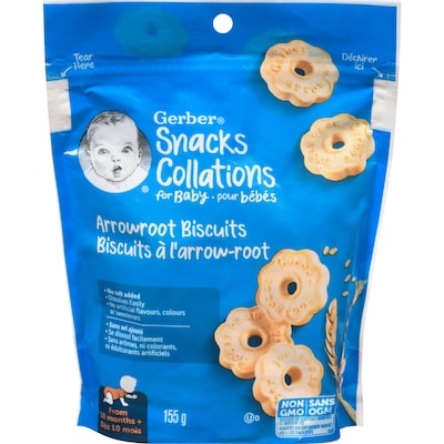 Nestlé Gerber® Biscuits À L’Arrowroot, Collations Pour Bébés 155 g, 2,25 $/100g