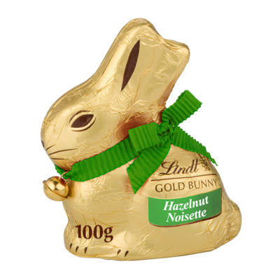 Lindt Lapin de Pâques en chocolat au lait et aux noisettes GOLD BUNNY  100 g, 10,00 $/100g