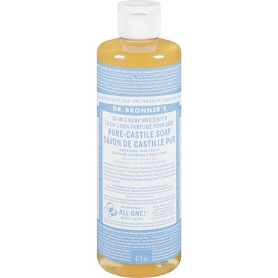 Dr Bronners Savon de Castille pur liquide doux pour bébé 472 ml, 3,81 $/100ml