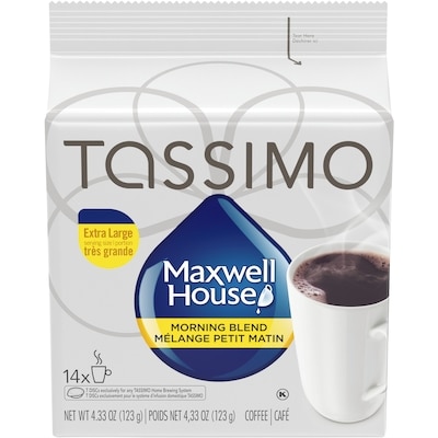 Tassimo Disques individuels T DISC de café Mélange matinal Maxwell House 14 ea, 0,93 $/1ch