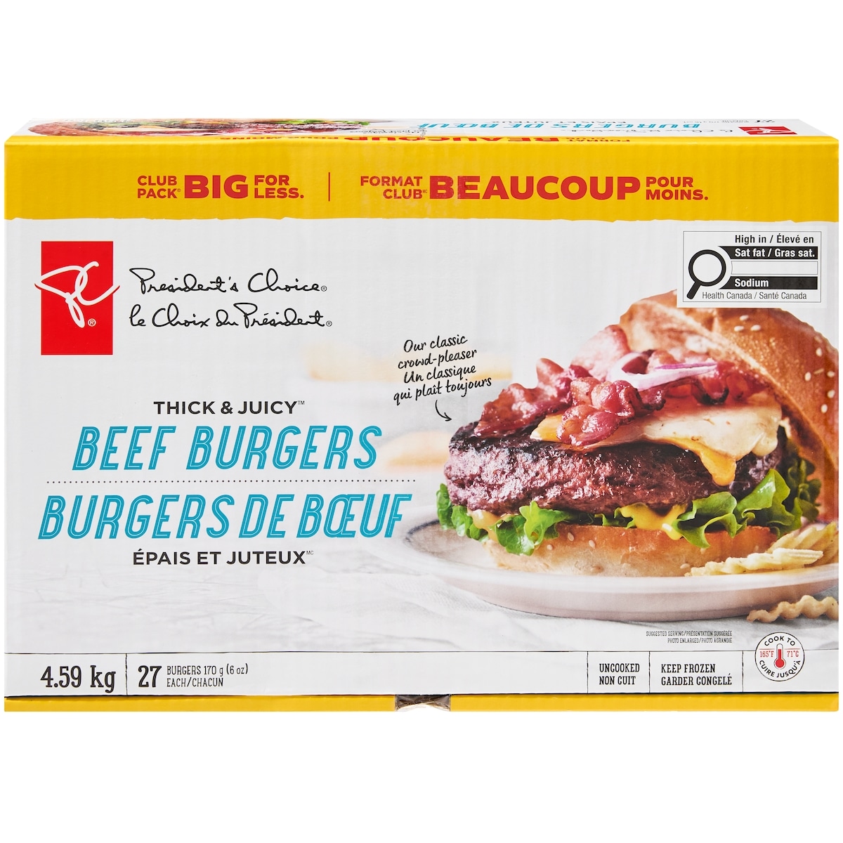 President's Choice Thick & Juicy Beef Burgers