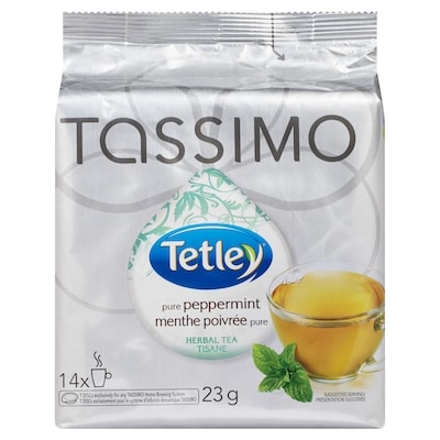 Tassimo Tetley Herbal Tea Pure Peppermint 14 ea, $0.68/1ea