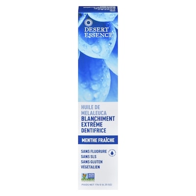Desert Essence Dentifrice huile de mélaleuca naturelle 176 g, 4,54 $/100g