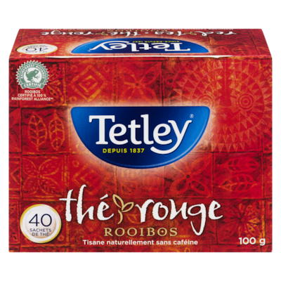 Tetley Thé rooibos 40 ea, 0,21 $/1ch
