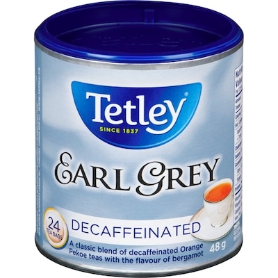 Tetley Earl Grey Decaffeinated Specialty Cannister Pack 24 ea, $0.19/1ea