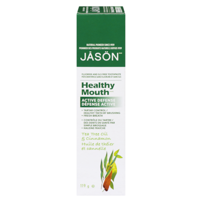 Jason's Healthy Mouth Toothpaste, Tea Tree Oil & Cinnamon 119 g, $5.87/100g