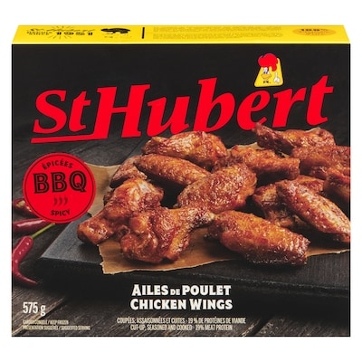 St Hubert Ailes de poulet BBQ épicé 575 g, 2,96 $/100g