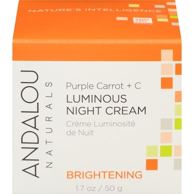Andalou Naturals Crème à la carotte pourpre + C Luminosité de nuit 50 ml, 65,98 $/100ml