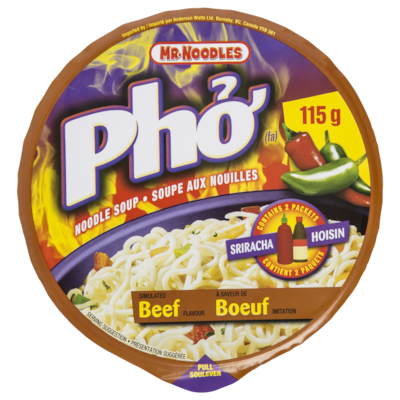 Mr Noodles Pho Noodle Soup, Beef 115 g, $1.99/100g