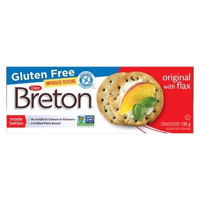 Dare Breton Gluten Free Original with Flax  135 g, $2.59/100g