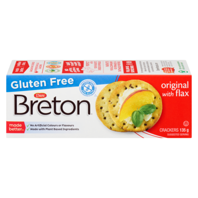 Dare Breton Gluten Free Original with Flax  135 g, $2.88/100g