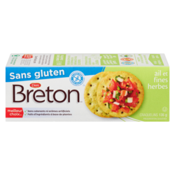 Dare Craquelins Breton Sans gluten Ail et fines herbes 135 g, 2,07 $/100g