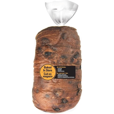 null Bread Cinnamon Raisin Sliced 550 g, $0.73/100g