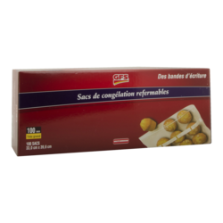 GFS Sacs en plastique de congélation refermables format géant 100 ea, 0,32 $/1ch