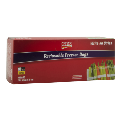 GFS Clear Freezer Reclose Bags, Large 90 ea, $0.18/1ea