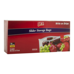 GFS Reclosable Clear Bags, Large 75 ea, $0.19/1ea