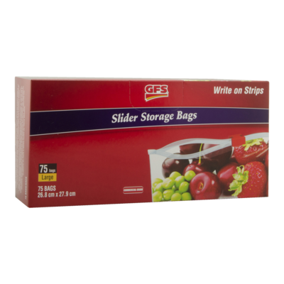 GFS Reclosable Clear Bags, Large 75 ea, $0.19/1ea