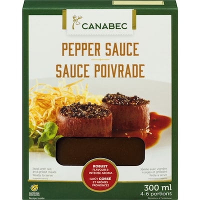 Gibiers Canabec Canabec Sauce Au Poivre 300 g, 2,67 $/100g