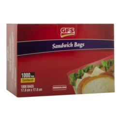GFS Clear Plastic Sandwich Bags 250 ea, $0.11/1ea