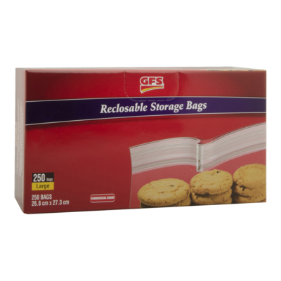 GFS Clear Plastic Reclosable Bags, Large 1000 ea, $0.02/1ea