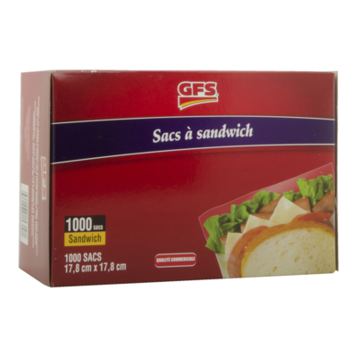 GFS Sacs en plastique refermables transparents grand format 1000 ea, 0,02 $/1ch