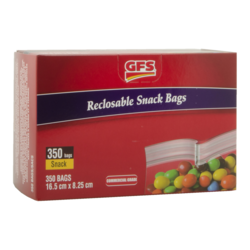 GFS Reclosable Plastic Snack Bags, Clear 350 ea, $0.03/1ea