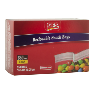GFS Reclosable Plastic Snack Bags, Clear 350 ea, $0.03/1ea