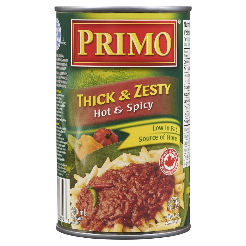 Pasta Sauce, Thick & Zesty Hot & Spicy