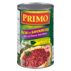 Primo Sauce pour pâtes Riche et savoureuse à l’ail et aux fines herbes 680 ml, 0,34 $/100ml