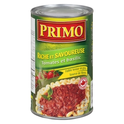Primo Sauce pour pâtes Riche et savoureuse aux tomates et basilic 680 ml, 0,29 $/100ml
