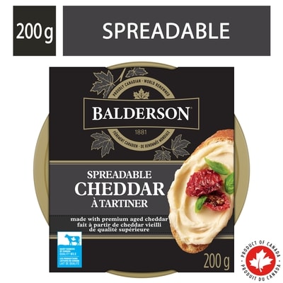 Balderson Spreadable Cheddar Cheese 200 g, $4.25/100g