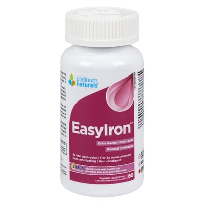 Platinum Naturals Platinum Prenatal EasyIron 60 ea, $0.35/1ea