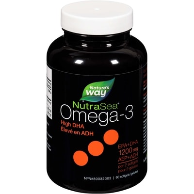 NutraSea Omega 3 High DHA Liquid Gels 60 count, Fresh Mint 60 ea, $0.67/1ea