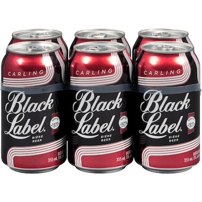 Black Label Lager (ID required at pick-up) 6x355.0 ml, $0.54/100ml
