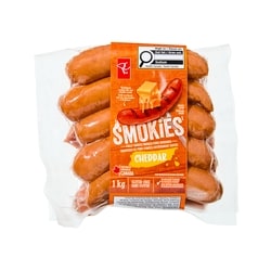President's Choice Smokies™ Cheddar Smoked Pork Sausages 1 kg, $1.60/100g