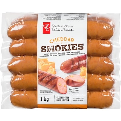 le Choix du Président Pc Saucisse Smokies Cheddar 1 kg, 1,60 $/100g