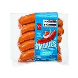 President's Choice Smokies™ Italian Smoked Pork Sausages 1 kg, $1.50/100g