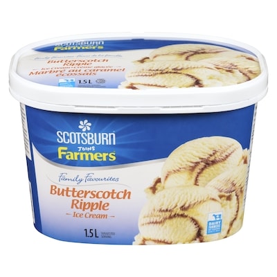 Scotsburn Family Favorites Butterscotch Ripple Ice Cream  1.5 l, $0.52/100ml