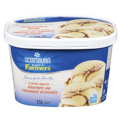 Scotsburn Crème glacée Favori de la Famille marbrée au caramel écossais Scotsburn 1.5 l, 0,52 $/100ml