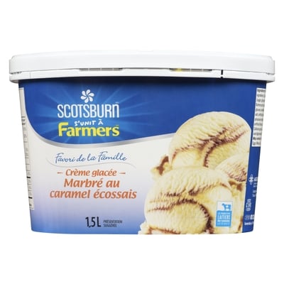 Crème glacée Favori de la Famille marbrée au caramel écossais Scotsburn