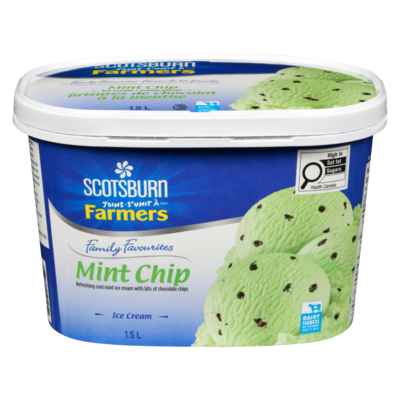 Scotsburn Family Favorites Mint Chip Ice Cream  1.5 l, $0.52/100ml