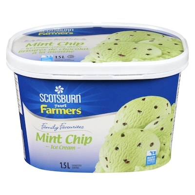 Scotsburn Family Favorites Mint Chip Ice Cream  1.5 l, $0.52/100ml