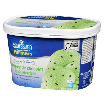 Crème glacée Favori de la Famille aux brisures de chocolat à la menthe Scotsburn