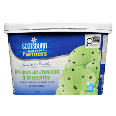 Crème glacée Favori de la Famille aux brisures de chocolat à la menthe Scotsburn