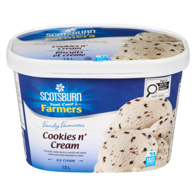 Scotsburn Family Favourites Cookies & Cream Ice Cream 1.5 l, $0.30/100ml
