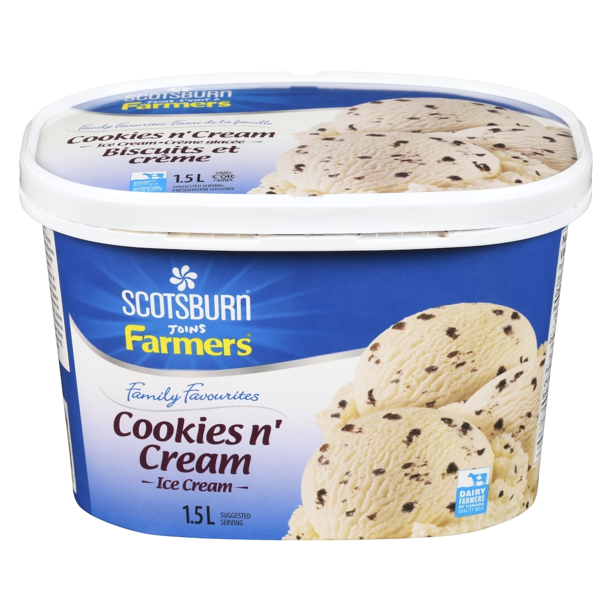 Scotsburn Family Favourites Cookies & Cream Ice Cream 1.5 l, $0.52/100ml